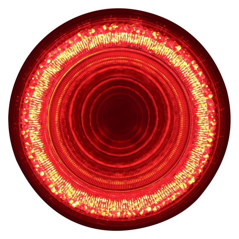 United Pacific 36654B Brake/Tail/Turn Signal Light, 24 LED 4" Mirage, Red LED/Clear Lens - Image 1